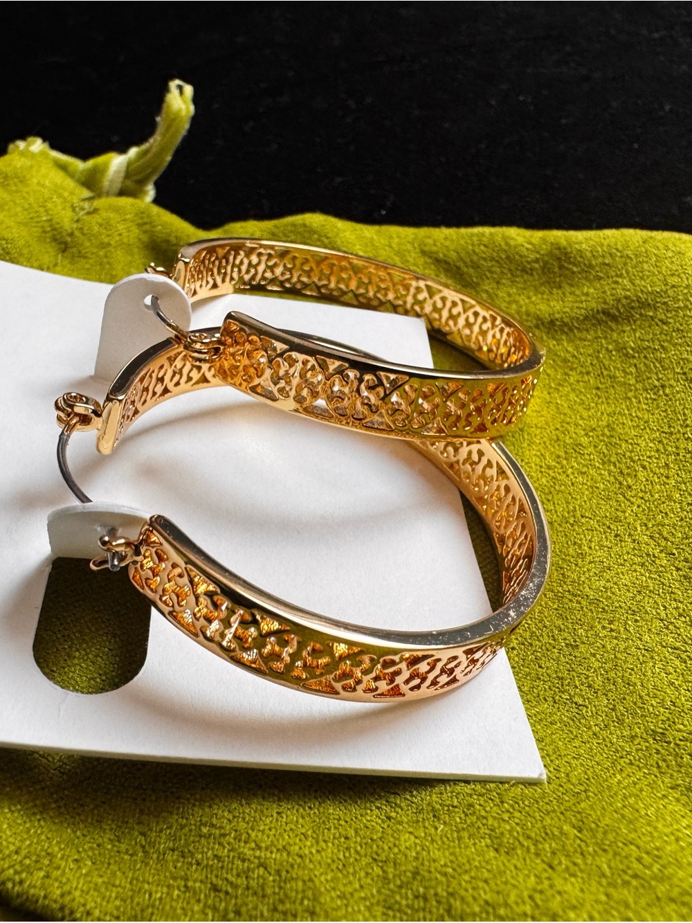 Tory Burch Gold-Tone Filigree Hoop Earrings - Women Jewelry